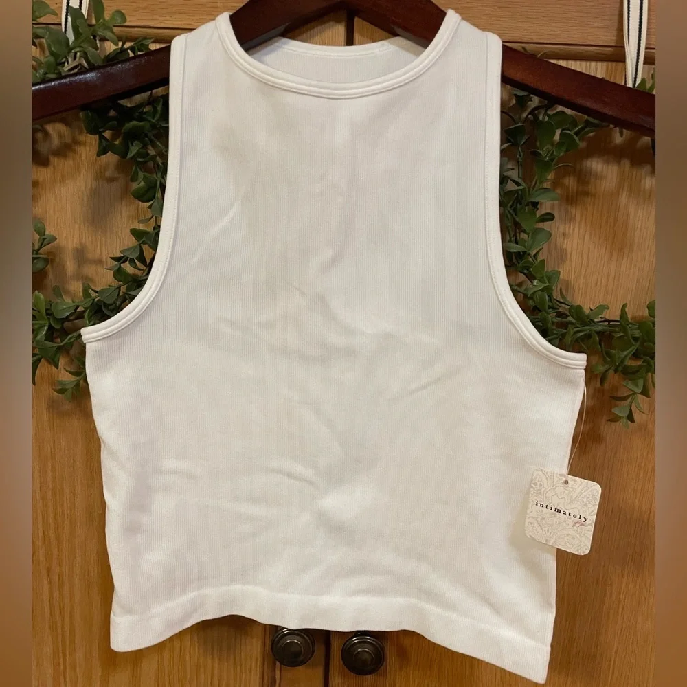 NWT Free People Hayley Brami Racerback Tank Top White XS/S - Picture 2 of 10